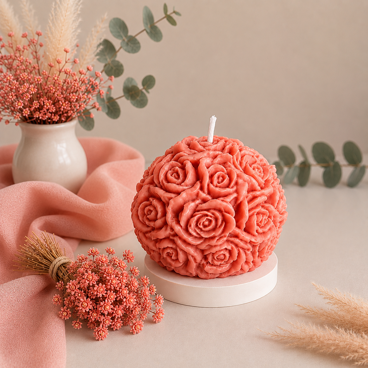 rose candle rose candle